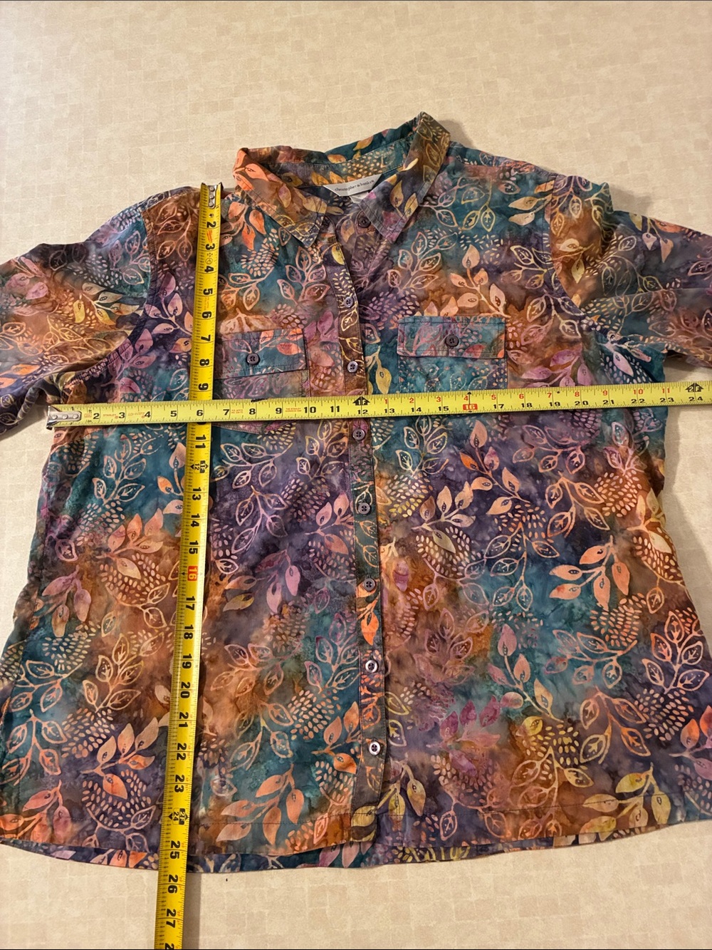 Christopher & Banks Cotton Button Down XL - Picture 5 of 10